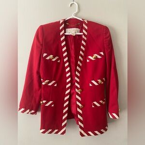 Escada Red Candystripe Blazer size 34